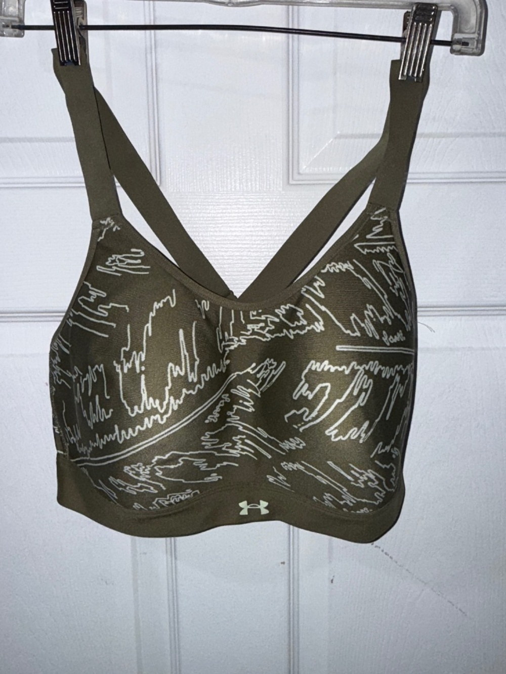 Under Armour UA Continuum High Support Padded Sports Bra - Camo Green XL